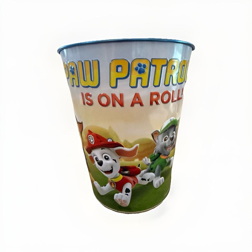 Paw Patrol Is On A Roll Live 2023 Popcorn Bucket 3.8L Metal Tin HTF 7.5”